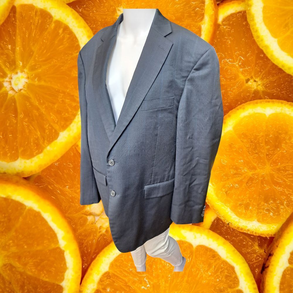 Austin Reed London Gray Wool Blazer Classic Business Formal Suit Jacket 44S